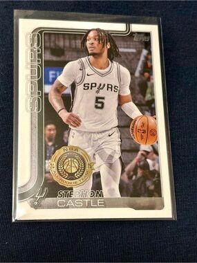 Stephon Castle Basketball Card Topps NBA All Rookie Team San Antonio Spurs